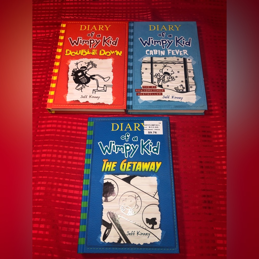 3 Hardback Diary of Wimpy Kid